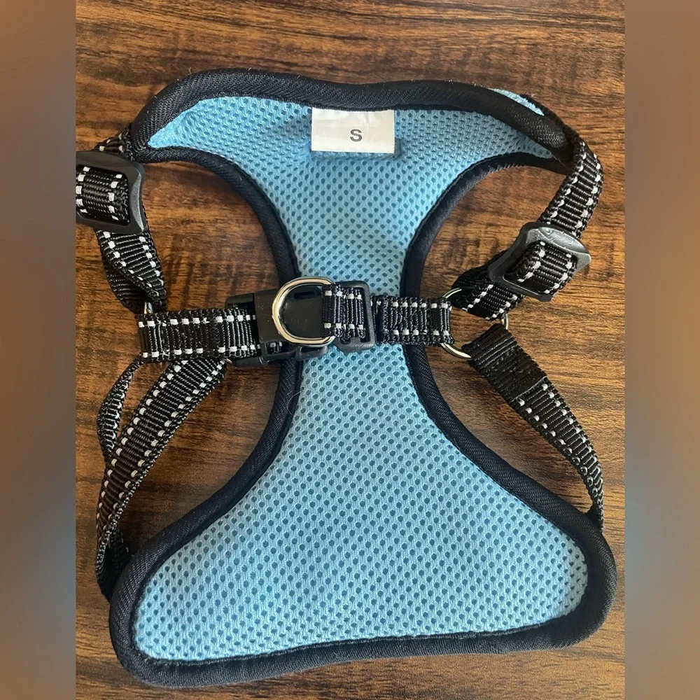Blue size small dog harness